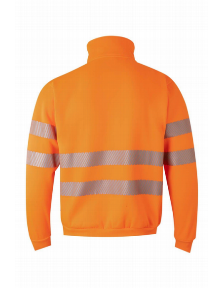 Sudadera bicolor alta visibilidad con media cremallera - 305701 - EN ISO 20471 Clase 1 cinta segmentada