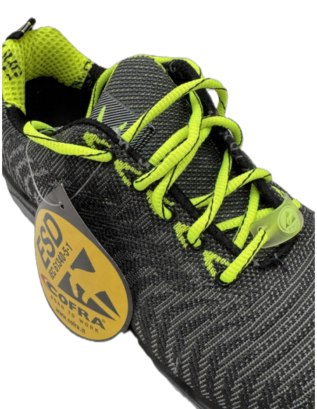 Cofra CLUB S1P ESD SRC / Zapato de seguridad ESD con puntera de aluminio y tejido transpirable