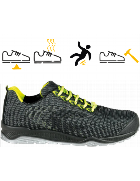 Cofra CLUB S1P ESD SRC / Zapato de seguridad ESD con puntera de aluminio y tejido transpirable