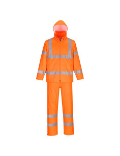 Traje de agua de alta visibilidad Packaway Portwest H448  EN ISO 20471 Clase 3, impermeable
