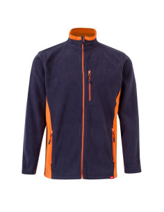 <img alt="Chaqueta polar bicolor Velilla 201504 con cremallera y contraste de colores" /> 2