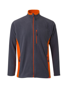 <img alt="Chaqueta polar bicolor Velilla 201504 con cremallera y contraste de colores" /> 2