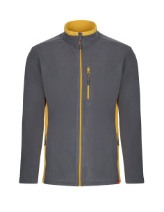 <img alt="Chaqueta polar bicolor Velilla 201504 con cremallera y contraste de colores" /> 2