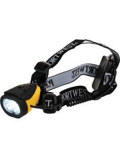 LINTERNA CABEZA FRONTAL 2 INTESIDADES 8H LUZ 100 LUMEN 3 PILAS