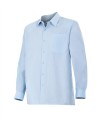 Camisa mangas largas para hombre con 1 bolsillo sin tapeta tejido fino con puños, celeste, blanco gris negro royal negro