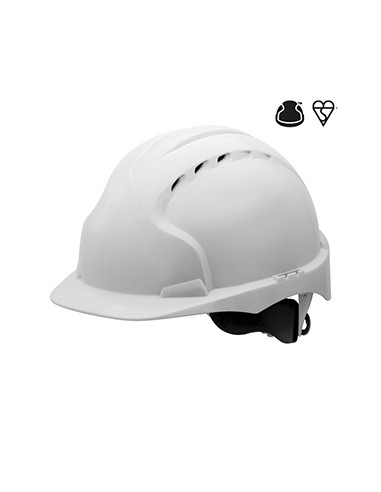 Casco Evo®3 Mid Peak Revolution® Ventilado Blanco - Trinquete Rotativo y Protección Industrial